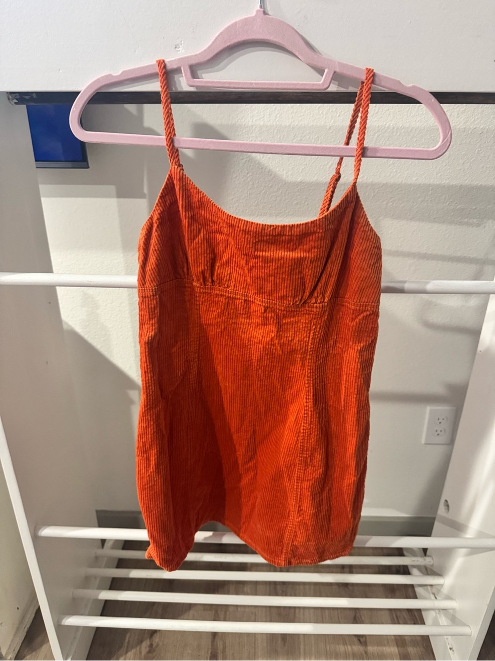 wild fable Orange Corduroy Braided-Strap Mini Cami